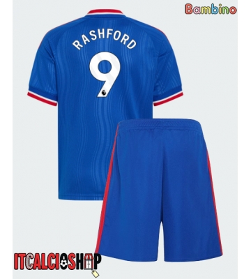 Manchester United Marcus Rashford #9 Seconda Maglia Bambino 2026-27 Manica Corta (+ Pantaloni corti)